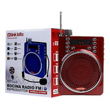 Bocina Roja Portatil Chica Bluetooth Radio Fm Usb Link Bits