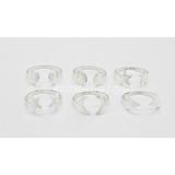  Set De Anillos Acero Blanco Ionizado, Plata Por Mayor