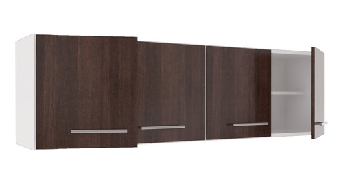 Alacena 160cm 4 Puertas Melamina C/ Estante Orlandi Cocina