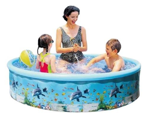 Alberca Redonda 125x30cm Inflable Piscina Diseño Agua