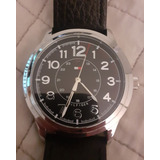 Reloj Tommy Hilfiger Con Correa De Cuero Negro.oferta