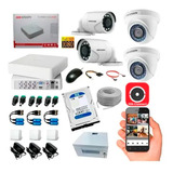 Cámaras De Seguridad Kit Hikvision Dvr 8 Ch + 4 Cámaras