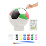 Figura De Yeso Alcancía Para Pintar Balón Futbol 12 Pinturas