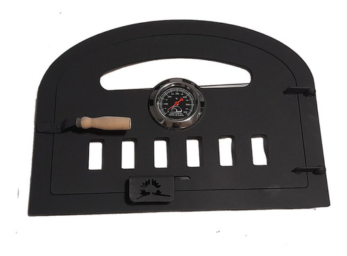 Puerta  Horno De Barro Con Visor De Vidrio, Reloj Y Venteo