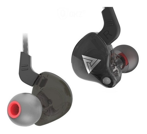 Fone De Ouvido Qkz Ak6 Preto Dj In Ear C/case Pronta