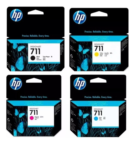 Kit Combo Cartucho Hp 711 Negro  + Hp711 Color Original 