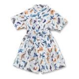 Roupão Infantil Dianneli Estampado Shark Tamanho G