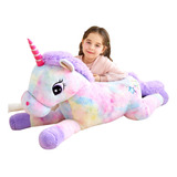 Peluche De Unicornio Gigante Esponjoso, De Gran Tamaño