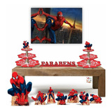 Decoração Homem Aranha Kit Com Provençal + Painel 100x150 Cm