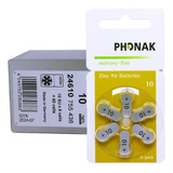 Phonak Bateria 10 Pr70 Aparelho Auditivo (60 Pilhas = 01 Cx)
