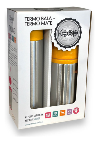 Set Termo Bala 500 Ml Mas Termo Mate Listo 400 Ml 