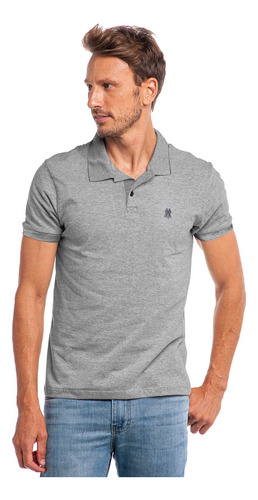 Polo Masculina Meia Malha Polo Wear Mescla Claro