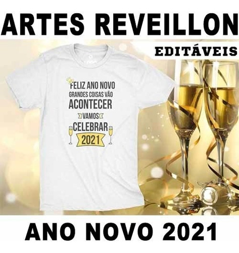 Vetores Reveillon 2021 Ano Novo Estampas Artes Sublimação