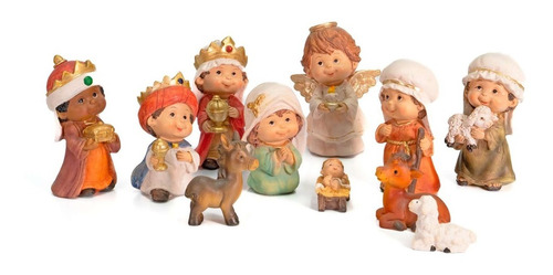 Pesebre Infantil Importado - 9cm - 11 Pz