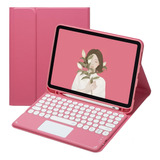 Funda Con Teclado Qiyibocase / Para iPad 10 10.9  / Pink.