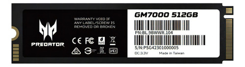 Disco Ssd M.2 512 Gb Acer Predator Gm7000 Pcie 4.0
