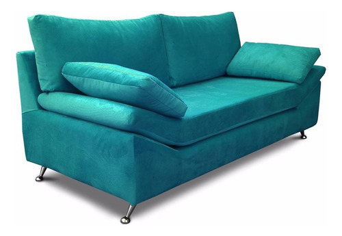 Sillon Sofa 3 Cuerpos Pana Patas Cromadas ¡¡línea Premiun!!