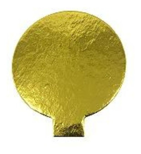 Disco Laminado Dourado 8cm Base Para Doces Monoporção 50 Un