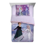 Colcha Frozen Ii Individual Y Reversible Con Funda Almohada