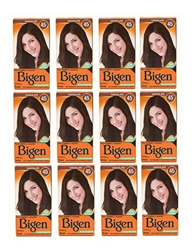 Bigen Pack De 12 Tintes Marca Bigen Polvo Tono, Bp Chocolate