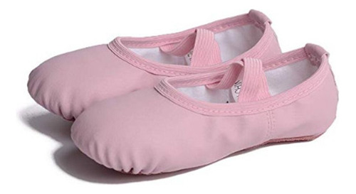 Zapatos De Ballet De Piel Sintética Transpirables Para Niñas