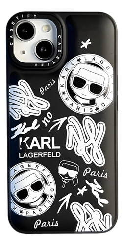 Funda Case Karl Lagerfeld Estilo Casetify Para iPhone 