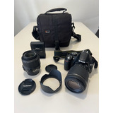 Camara Nikon D3100 + Nikkor 18-55 + Tamron 18-200 + Lowepro