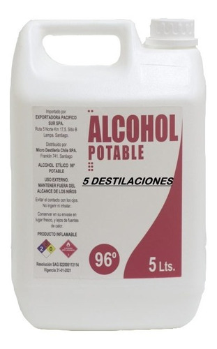 Alcohol De Maíz 96° Pentadestilado 