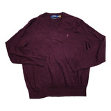 Sueter Ralph Lauren Xgrande Xl Vino Pony Vino Merino Lavable