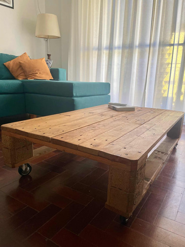 Mesa Ratona Pallet Con Ruedas. 120x75x32