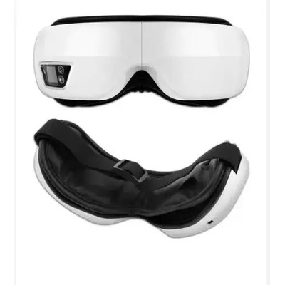 Gafas de masaje oculares circulares relajantes antioscuras con Bluetooth, color blanco | Envío gratis