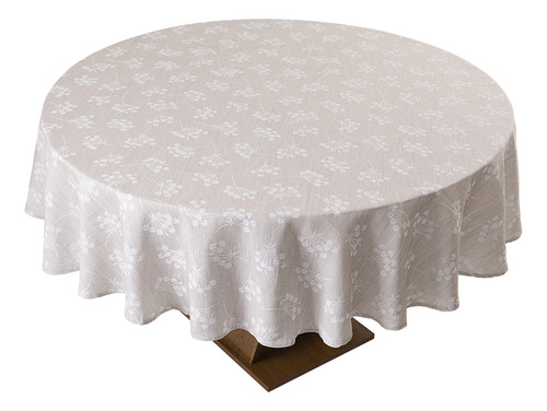 Toalha De Mesa Redonda Natural 4 Ou 6 Lugares Rafimex