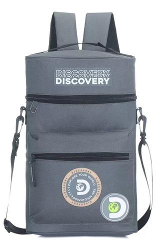 Bolso Discovery Matero Mochila Liviana Matera Porta Termo Color Gris