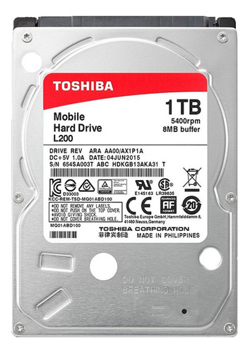 Disco Duro Laptop 1tb Interno Toshiba Sata 7mm 2.5 Nuevo