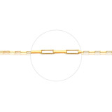 Cordão Corrente Masculina De Ouro 18k Tijolinho 70cm 3,5mm Cor Amarelo