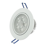 Lampara De Led Empotrable Dirigible 5w Aro Blanco 10 Pz Jwj