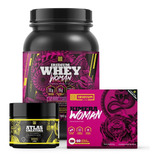 Kit Whey Protein Woman + Termogênico Kimera Woman + Crea