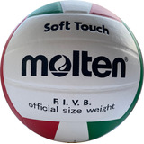 Balon Voleibol Molten Soft Touch V58slc N° 5 (tacto Suave) Color Blanco/rj/vd