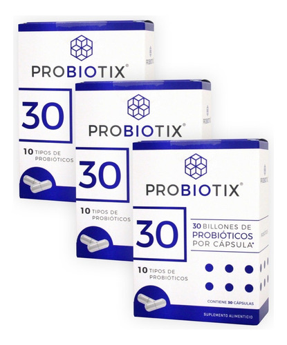 Probiotix | 3 Pack | 30 Billones De Probióticos | 90 Cáps. Sabor Sin Sabor