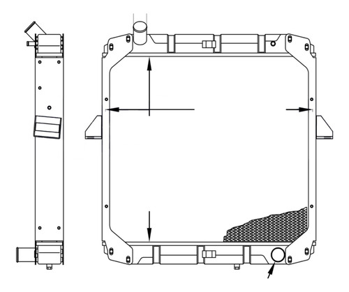 Radiador Mercedes Benz Atron 1720 2013-/ 1718/oh-1518/177cv