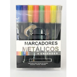 Marcadores Outliners X8 - Colores Metalicos - Nuwa