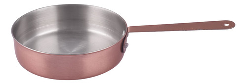 Mini Frigideira Inox Bronze Servir Decorar Panelinha 10cm Cor Rose