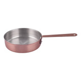 Mini Frigideira Inox Bronze Servir Decorar Panelinha 10cm Cor Rose