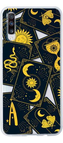 Funda Para Galaxy Cartas Tarot Personalizada Con Tu Inicial