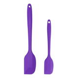 Espátulas De Silicona Kit Para Cocina Hornear Púrpura 2pzs