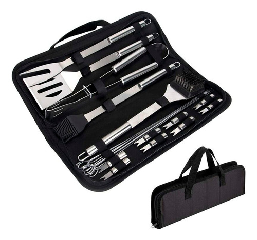 Kit Churrasco Inox Maleta Premium Churrasqueiro Profissional