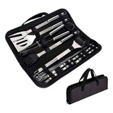 Kit Churrasco Inox Maleta Premium Churrasqueiro Profissional