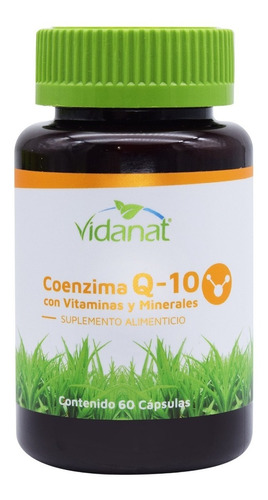 Coenzima Q-10 Vitaminas Y Minerales 60 Cápsulas Vidanat Sabor Sin Sabor
