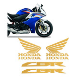 Kit Adesivos Moto Honda Cbr 600f 2012 2013 Emblemas Dourado