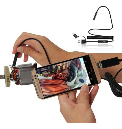 Camara Endoscopio De 5m, Otg Usb 3 En 1 Para Android Y Pc